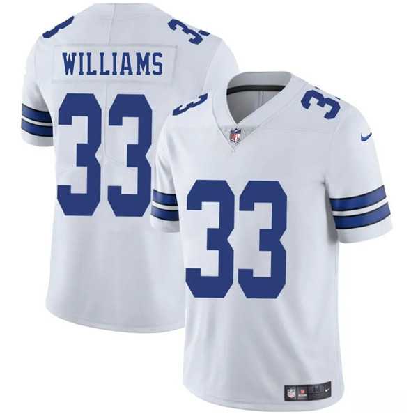 Men & Women & Youth Dallas Cowboys #33 Javonte Williams White 2025 Vapor Untouchable Limited Stitched Jersey->dallas cowboys->NFL Jersey